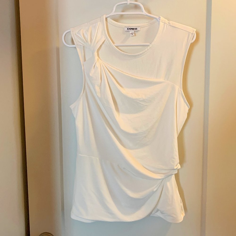 Express Ivory Twist Top, Large
